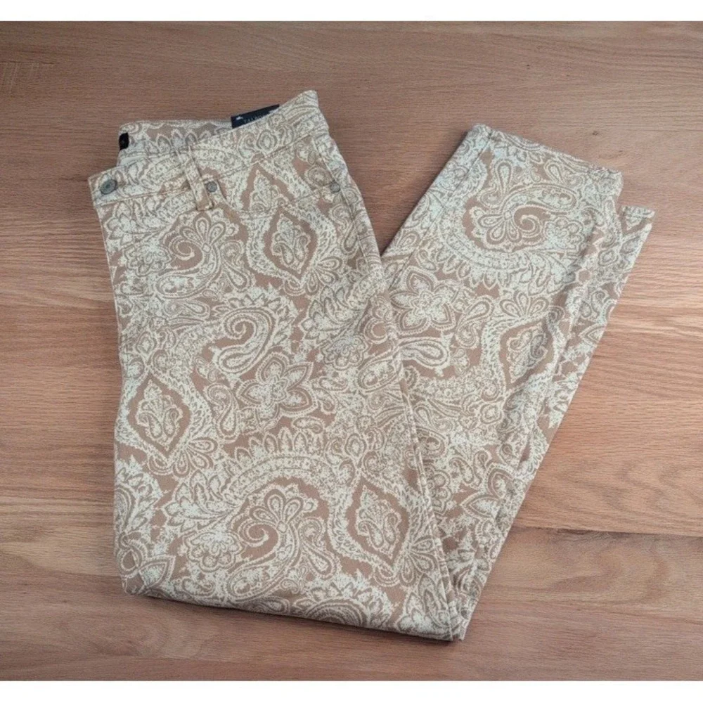 Talbots Curvy Slim Ankle Jeans in Star Paisley Size 16 - Picture 7 of 12
